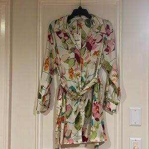 Zara nwt size large floral long sleeve mini.